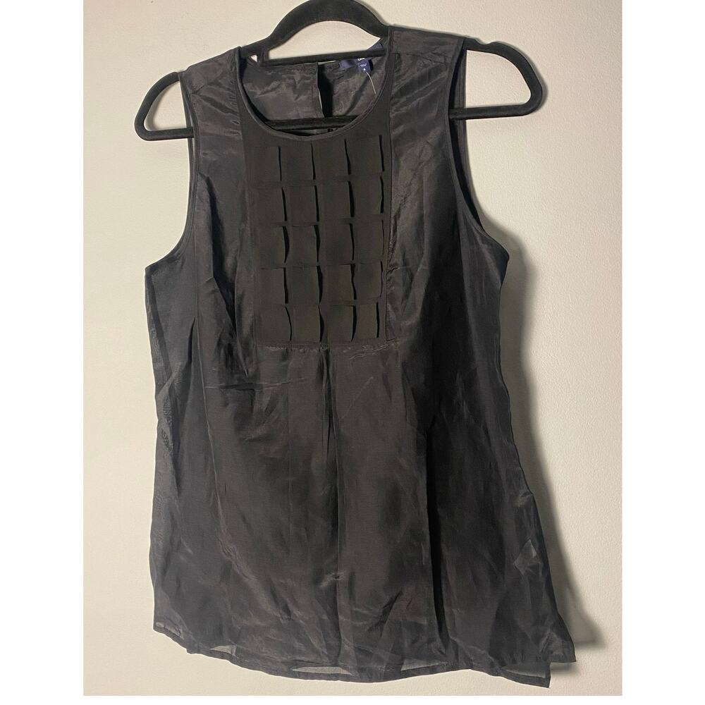 GAP Women S Cotton Silk Sheer Sleeveless Top NWT Whimsigoth Dark Romantic